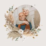 Jubileumkaart boho krans 50 jaar getrouwd 2