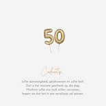 Jubileumkaart busje met echtpaar en ballonnen 2