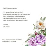 Jubileumkaart dubbele rozen met goudfolie 3