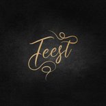 Jubileumkaart feest champagne met foto en gouden linten 2