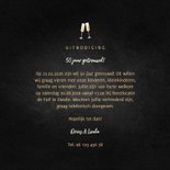 Jubileumkaart feest champagne met foto en gouden linten 3