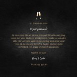 Jubileumkaart feest champagne met gouden linten 3