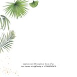 Jubileumkaart hart botanical blad 2
