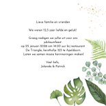 Jubileumkaart hart botanical blad 3