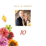 Jubileumkaart herfstbloemen 2