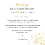 Jubileumkaart huwelijk 50 jaar goudlook stijlvol 3