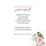 Jubileumkaart huwelijk rozen botanical 3