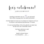 Jubileumkaart huwelijk stijlvol en klassiek met bloemen 3