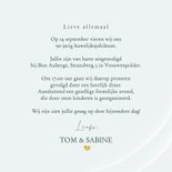 Jubileumkaart met bruidsbloemen in pastel 3