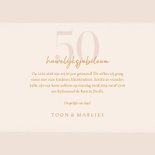 Jubileumkaart met lijnillustratie van bloemen in beige 3