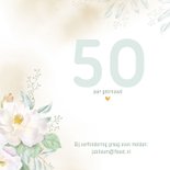 Jubileumkaart met witte rozen 2