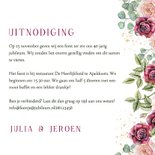 Jubileumkaart rozen bordeaux 3