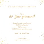 Jubileumkaart stijlvol met hartjes 50 jaar getrouwd 3