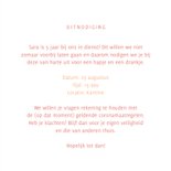 Jubileumkaart uitnodiging feestje roze 3