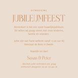 Jubileumkaartjes in beige met bloemen kader 3
