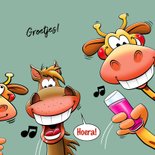 Kaart beestenboel met leuke dieren voor een kind 3