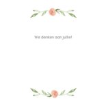 Kaart bloemenkrans, bijbeltekst naar keuze 3