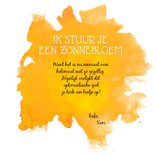 Kaart met gele zonnebloem en heel veel liefs 3