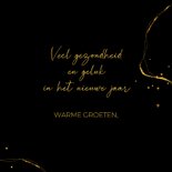 Kerskaart glazen kerstballen met goud 3