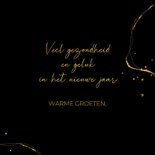 Kerskaart glazen kerstballen met goud 3