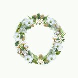 Kerst krans bloemen en takjes 2