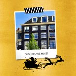 Kerst verhuiskaart adreswijziging - Happy New Home zwart 2