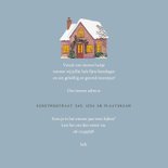 Kerst verhuiskaart huisje in de sneeuw 3