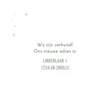 Kerst-verhuiskaart kerstdorpje met verhuiswagen 2