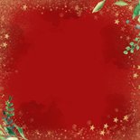 Kerst- verhuiskaart rood New Home Achterkant