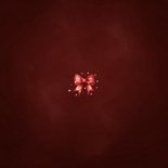 Kerst verhuiskaart samenwonen met 2 kerstbomen Achterkant