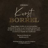 Kerstborrel uitnodiging met marmer kerstbal en logo 3