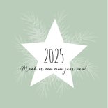 Kerstkaart 2024-2025, ster en takjes 2