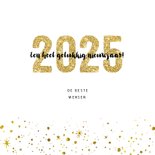 Kerstkaart 2025 Goud Glitter groot 3