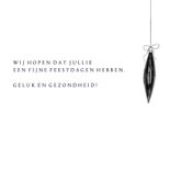 Kerstkaart 2026 blauw kerstballen 3