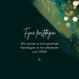 Kerstkaart 2026 jaartal goud verf rood blauw lichtjes foto 3