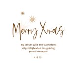 Kerstkaart 2026 modern sprankelend sterren foto champagne 3