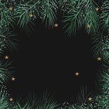 Kerstkaart 2027 met kerstballen in goud Achterkant