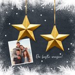 Kerstkaart 2027 trendy ster goud zwart  2