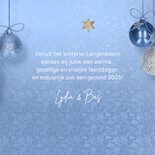 Kerstkaart 3 foto's stijlvol lichtblauw 3