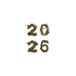 Kerstkaart 4x foto aan jute touw 2026 Achterkant