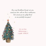 Kerstkaart auto wit met kerstboom 3