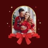 Kerstkaart baby op komst merry christmas kerstbal strikje 2