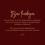 Kerstkaart baby op komst merry christmas kerstbal strikje 3