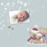 Kerstkaart beren in de sneeuw-baby's 1ste kerst 2