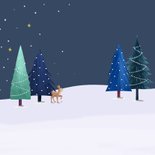 Kerstkaart besteleend met kerstboom 2