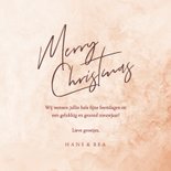 Kerstkaart blush met kerstbomen Merry Christmas 3
