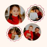 Kerstkaart Botanisch bloemen en schulp rand vierkant 2