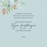 Kerstkaart botanisch met huisjeskaarsen 3