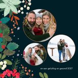 Kerstkaart botanische kerstkrans om foto 2