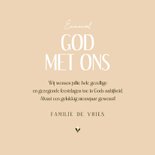 Kerstkaart christelijk Emmanuel God met ons groen 3